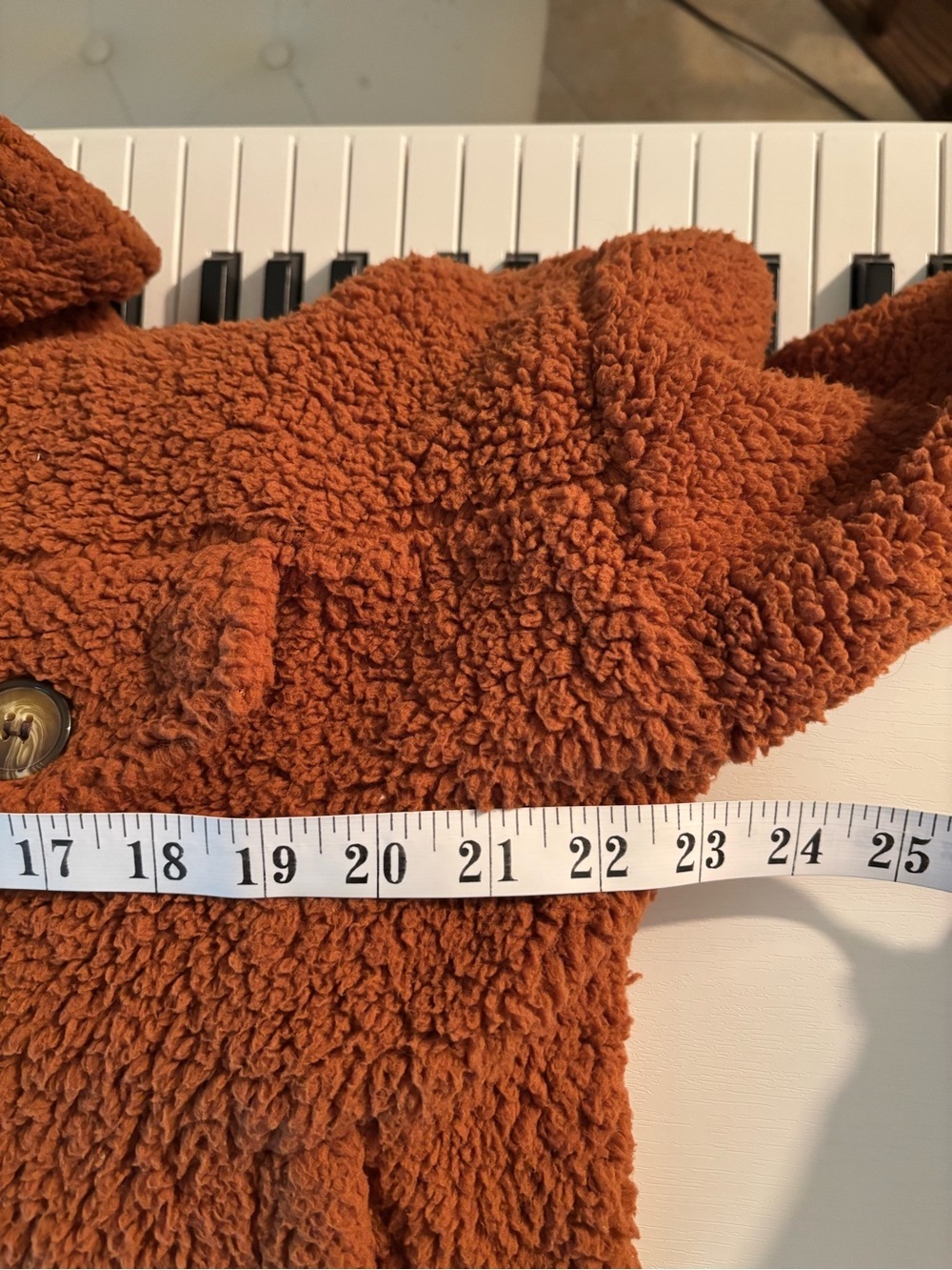 Hippie Rose Rust Teddy Sherpa Button-Up Jacket R1 - Picture 10 of 12
